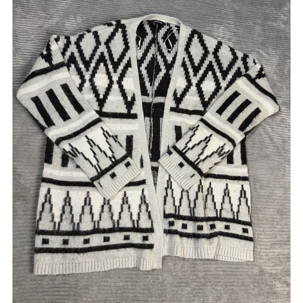 Woman's Large Maglia Cardigan Gray And Black